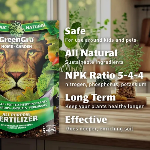 Miniatura 5 de GreenGro Fertilizante orgánico multiusos – Alimento para plantas de interior y exterior/Ideal para huertos y plantas de interior/Nutrientes