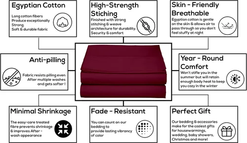 Miniatura 5 de TBM 1PC Solid Flat Sheet Smooth Touch Hotel Quality 100% Egyptian Cotton Perfectly Fit for Oversize and Extra Height Bed Solid 600 Thread Count