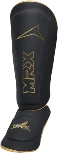 Miniatura 5 de MRX BOXING & FITNESS Espinilleras para boxeo, artes marciales mixtas, Muay Thai, entrenamiento de kickboxing, acolchado extra con diseño de lujo