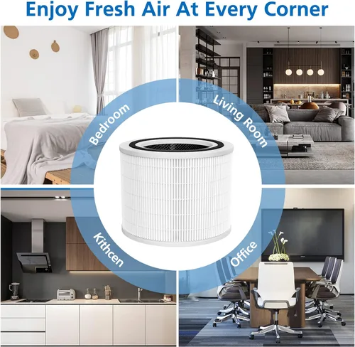 Miniatura 6 de Paquete de 2 filtros de repuesto Core 200S, filtros 3 en 1 compatibles con LEVOIT Core 200S Smart WiFi purificador de aire, filtros HEPA Core 200S-RF