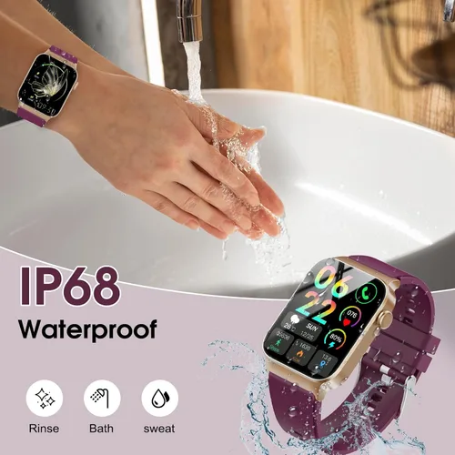 Miniatura 7 de STECEi Reloj inteligente para hombres y mujeres, llamada Bluetooth, pantalla HD de 1.85 pulgadas, con monitor de frecuencia cardíaca/sueño, más