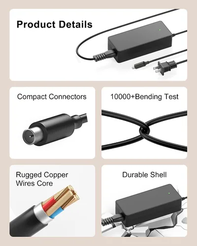 Miniatura 6 de Cargador eléctrico de 42 V para scooter Okai Neon Lite EA10 ES10 ES20 ES50B Scooter, AovoPro M365 Pro ES60 EW6 ES80, YADEA KS5 Pro KS1, Macwheel MX1