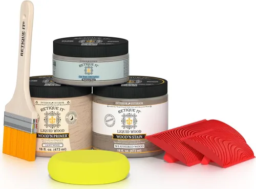 Miniatura 119 de Retique It Kit multiusos con acabado de madera - GO Beyond de madera falsa con imprimación a base de madera líquida pintable y tinte de gel - 60