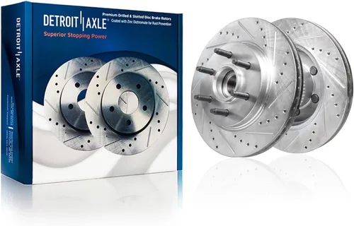 Miniatura 3 de Detroit Axle - Kit de frenos RWD para Ford F-150 Lincoln Mark LT 2004-2008, frenos de disco perforados y ranurados, rotores pastillas de freno