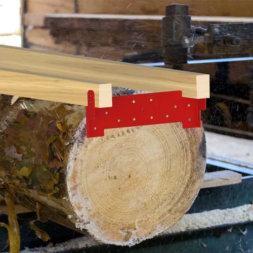 Miniatura 2 de Zozen Soportes Metálicos de Carril Guía para Aserradero de Motosierra, Paquete de 2 Soportes con Nivel y Tornillos, Utilizados para Madera de 2x4