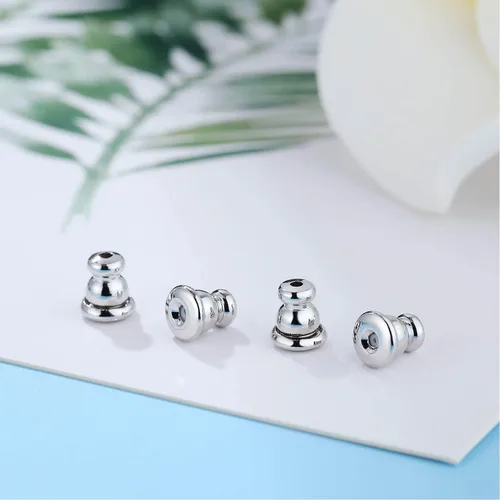 Miniatura 7 de Respaldos de Aretes para Pendientes, Respaldos de Aretes Tipo Bala de Oro 18K Repuestos para Pendientes/Orejas Caídas, Cierres de Seguridad con 2