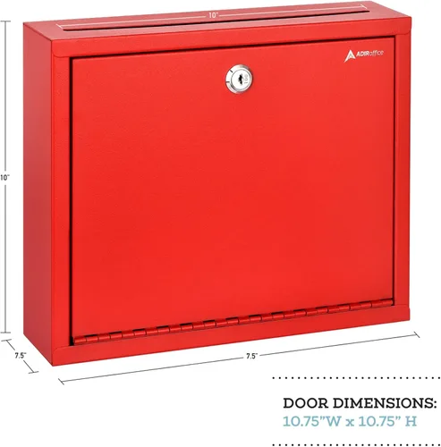 Miniatura 3 de Buzón de sugerencias de Adir Corp., multiuso de tamaño grande., Rojo L
