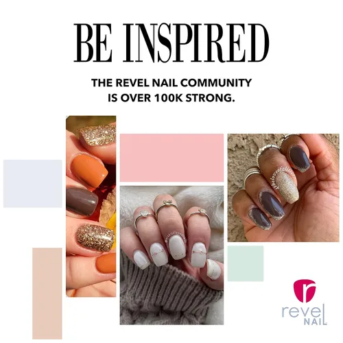 Miniatura 4 de Revel Nail Polvo de inmersión, esmalte de uñas de polvo nude, polvo de inmersión resistente a las virutas con vitamina E y calcio, manicura