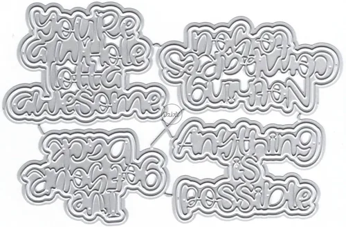 Miniatura 25 de DzIxY Hello Words - Troqueles de corte de metal para hacer tarjetas, troquelados, troquelados, álbumes de recortes, plantillas de máquina de 6