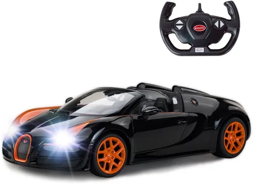 Miniatura 12 de RASTAR RC Bugatti Chiron Coche De Control Remoto, 1/14 Bugatti Chiron RC Car - Azul
