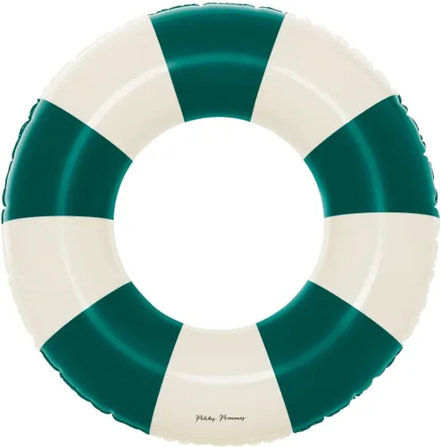 Miniatura 18 de Petites Pommes Flotador de piscina a rayas para niños y niños pequeños, tubo interior duradero, diseño de rayas clásico impreso a mano, dona