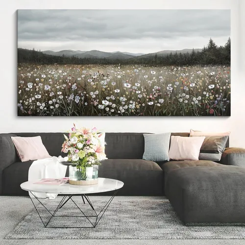 Miniatura 23 de HGUAOA Coastal Wall Art - Large Landscape Wall Pictures for Living Room, Bedroom Pictures, Ocean Beach Artwork, Blue Above Bed Decor, Coastal