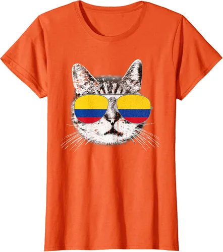 Miniatura 60 de Camisa de bandera de Colombia, orgullo colombiano, gato, hombres, mujeres, niños, camiseta de regalo