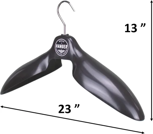 Miniatura 2 de Colgador de abrigo para motocicleta, hecho en Estados Unidos, gancho giratorio de 4 pulgadas (negro)