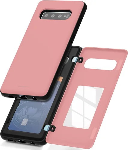 Miniatura 143 de GOOSPERY Funda tipo cartera para Samsung Galaxy S22 Ultra, [tarjetero] parachoques magnético de puerta con cierre automático, cubierta protectora