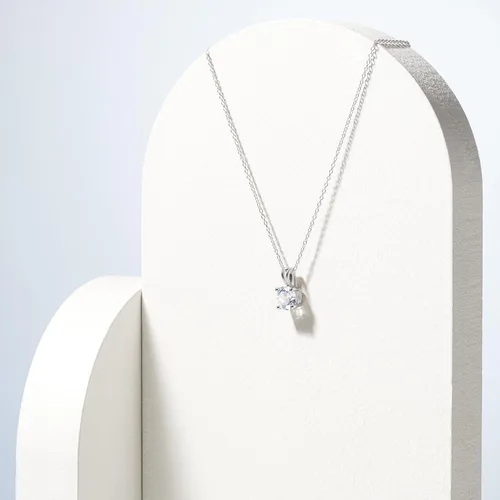Miniatura 29 de Amazon Essentials Collar con colgante de piedra natal de corte redondo de plata de ley de 18 pulgadas (anteriormente colección Amazon)