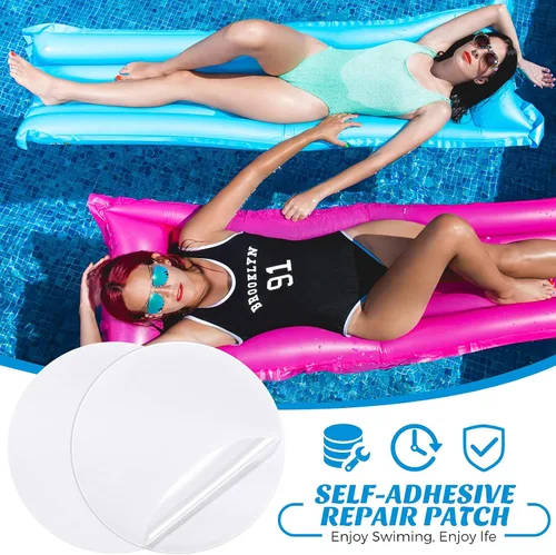 Miniatura 6 de Outus Kit de parches de reparación de piscina autoadhesivos, parches de reparación de plástico de vinilo para piscinas sobre el suelo, barcos