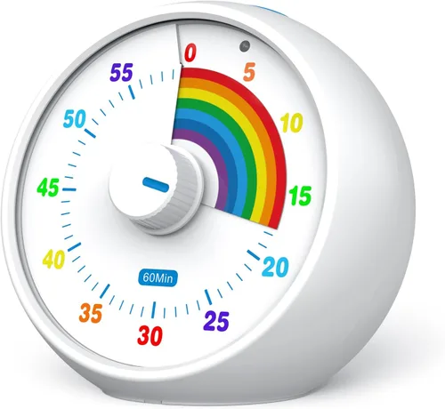 Miniatura 20 de Temporizador visual para niños, temporizador de cuenta regresiva de 60 minutos para aula, oficina, cocina, temporizador de escritorio, herramientas