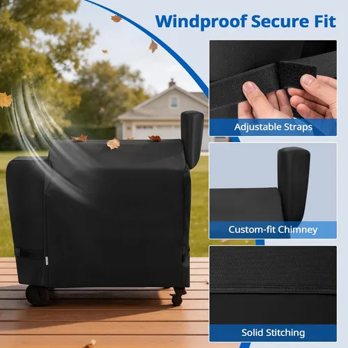Miniatura 5 de SunPatio Cubierta para Parrilla de Exteriores Impermeable de Servicio Pesado Compatible con Parrilla de Pellets de Madera Traeger Serie 34