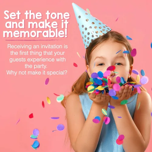 Miniatura 6 de Hadley Designs 25 invitaciones de fiesta en la piscina para niñas, invitaciones de cumpleaños tropicales hawaianas para niños y adultos, perfectas