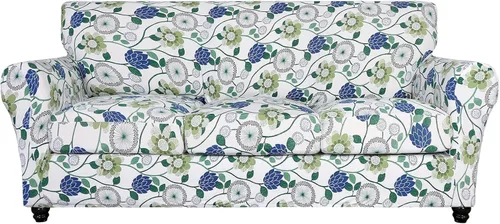 Miniatura 12 de SearchI Funda elástica para sofá con estampado, Fundas para sofá con diseño floral, 2 piezas de funda elástica para sillón con funda de cojín