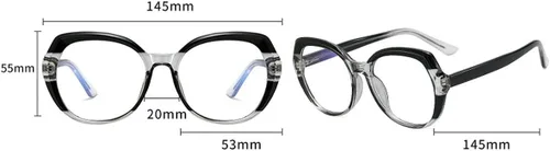 Miniatura 2 de Melrose Gafas de lectura de bloqueo azul de las señoras de la moda, antifatiga/deslumbramiento colorido irregular juegos de computadora femeninos