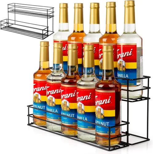 Miniatura 15 de kimilus Estante para Jarabe de Café para Accesorios de Bar de Café, se adapta a jarabe Torani y Monin, Organizador de Bar de Café con capacidad