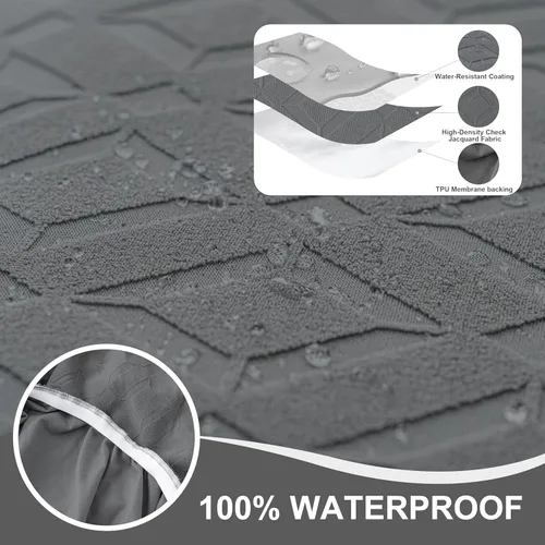 Miniatura 3 de Gennia Funda Impermeable para Sofá Reclinable, Fundas Elásticas para Sofá Reclinable con Bolsillos, Fundas Lavables para Sillón Reclinable Lazy Boy