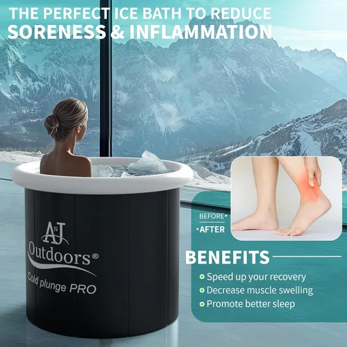 Miniatura 6 de Cold Plunge PRO - Tina de inmersión fría de última generación para atletas Bañera de hielo de pared con aislamiento integrado sin poste Bañera