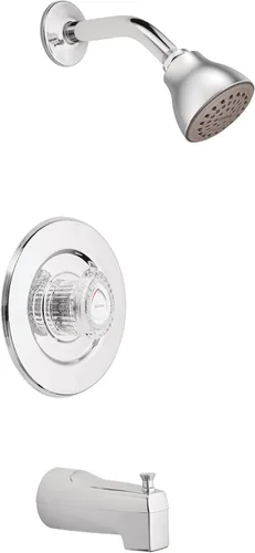 Miniatura 2 de Moen T471EP - T471EP - Bañera cromada Chateau y moldura de ducha de rendimiento ecológico con cabezal de ducha, pomo de ducha y boquilla de bañera