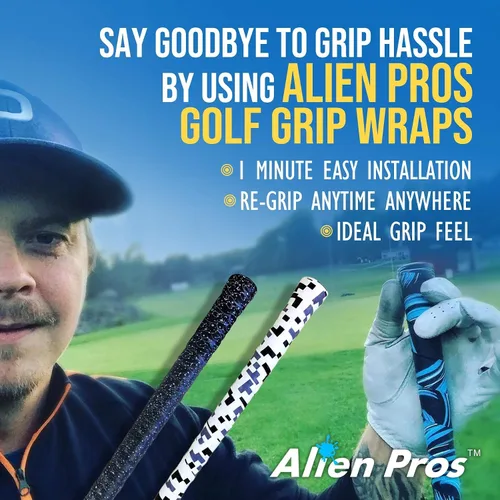 Miniatura 3 de ALIEN PROS Paquete de 6 cintas de envoltura de agarre de golf Skull & Magic Mix - ReGrip en 1 minuto