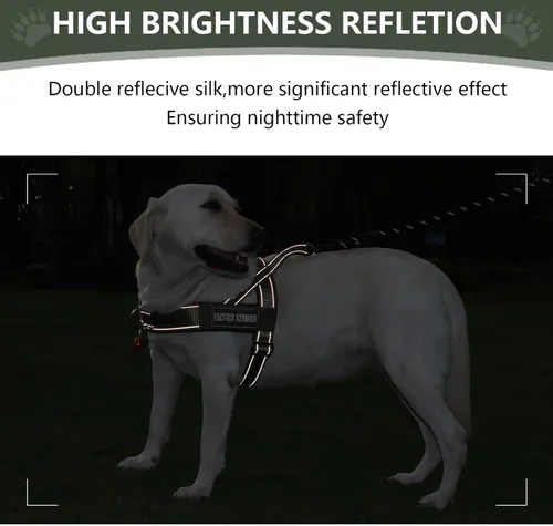 Miniatura 7 de Arnés para perro, chaleco ajustable mejorado a prueba de escapes, para caminar al aire libre, chaqueta suave y transpirable con tiras reflectantes