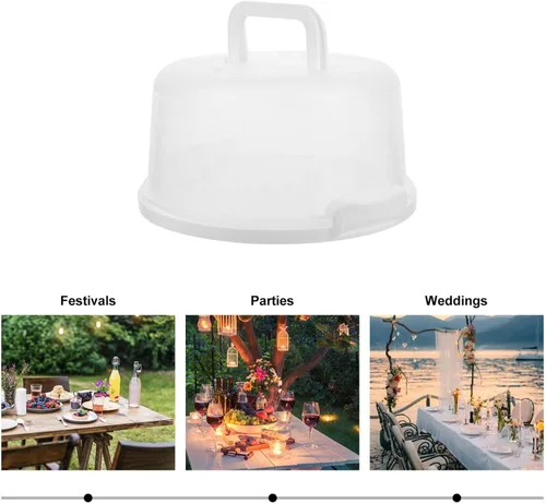 Miniatura 4 de Luxshiny Caja de pastel reutilizable portátil hermética para almacenamiento y transporte para panaderías, hogares y eventos al aire libre, diseño