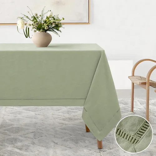 Miniatura 20 de Linen World - Mantel de lino de otoño de 55 x 55 pulgadas, mantel rectangular lavable de lino francés para comedor, al aire libre, bodas