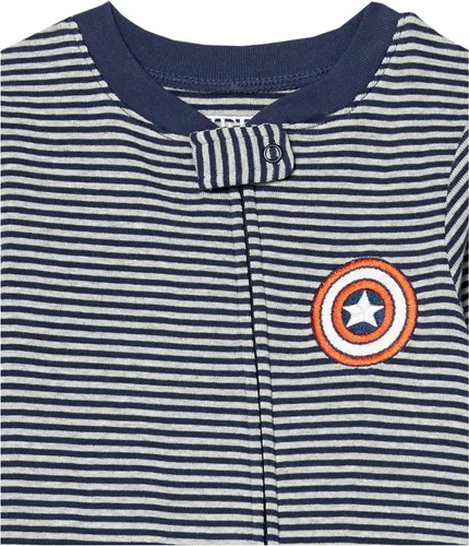 Miniatura 31 de Amazon Essentials Disney Marvel Star Wars - Pijama unisex de algodón con pies para bebés y niños pequeños, paquete múltiple