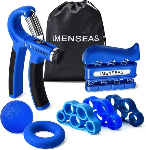 Miniatura 8 de Hand Grip Strengthener 7 Pack Adjustable Hand Gripper, Finger Stretcher Resistance Extensor Bands, Finger Exerciser, Grip Strength Ring & Stress