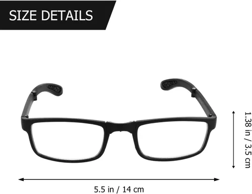 Miniatura 6 de EXCEART - 2.0 Gafas de miopía plegables, lentes de lectura negros para miopía, lentes de larga distancia con estuche portátil