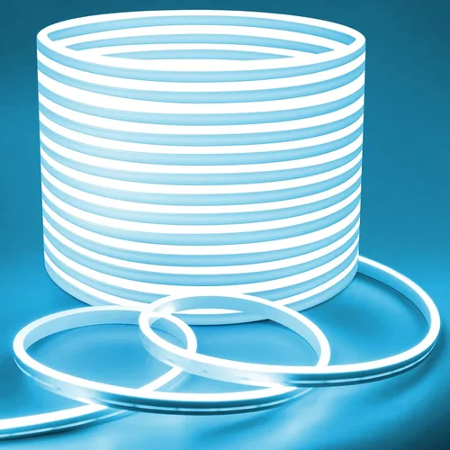 Miniatura 19 de Lamomo Tira de luces LED de neón de 32.8 pies, tira de luces LED de color blanco neutro de 1.96 pulgadas/corte, 4500 K, impermeable, flexible