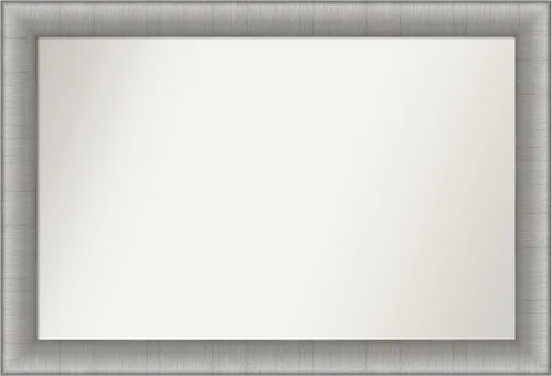 Miniatura 406 de Amanti Art Espejo de baño plateado para sobre fregadero, 28 x 47 pulgadas, espejo rectangular de plata imperial, marco de madera tradicional de gran