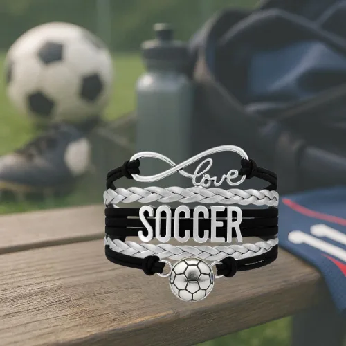Miniatura 7 de Sportybella - Pulsera de fútbol ajustable, regalo para jugadores