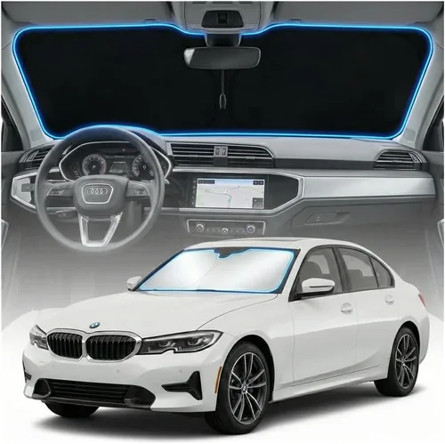 Miniatura 26 de Cubierta para parabrisas para BMW X1 E84 – Ajuste personalizado X1 E84 Accesorios 2016-2024 2025 Parasol plegable protección UV y escudo térmico