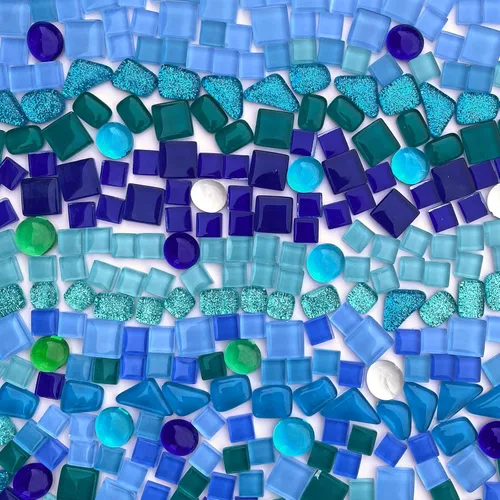 Miniatura 23 de LITMIND 1.1LB Azulejos de Mosaico de Cristal Irregular de Colores Surtidos - Perfectos para Manualidades Artísticas, Proyectos de Creación de Mezcla