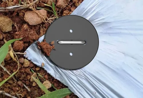Miniatura 7 de AAGUT Paquete de 100 grapas de paisaje con tapas de arandela de juntas, estacas de barrera de vapor de 6 pulgadas, estacas de metal para jardín