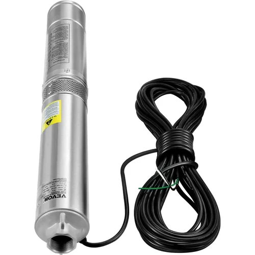 Miniatura 10 de Bomba sumergible para pozos profundos VEVOR, 2 HP/1500W 230V/60Hz, caudal de 37 GPM hasta 427 pies de altura, con cable eléctrico de 33 pies, bombas