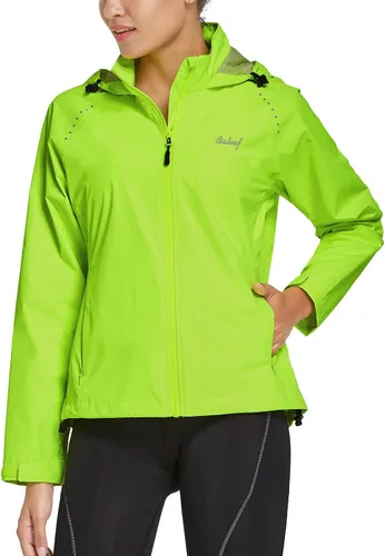 Miniatura 2 de BALEAF Chaquetas impermeables para mujer, cortavientos resistentes al viento, para correr, ligeras, reflectantes, plegables, con capucha