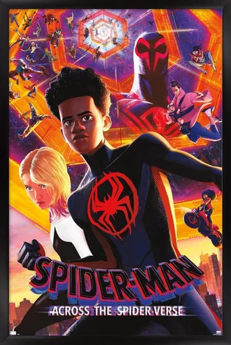 Miniatura 8 de Marvel Spider-Man: Across The Spider-Verse - Póster de pared de hoja del grupo uno, 34 pulgadas de largo x 22.4 pulgadas de ancho, versión enmarcada