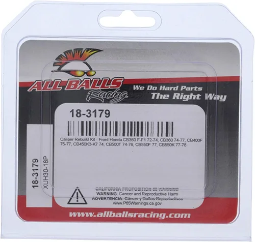 Miniatura 4 de All Balls Kit de reconstrucción de pinza de carreras delantera 18-3179 compatible con/repuesto para Honda CB 350 F 1972-74, CB 500 K Four 1974, CB