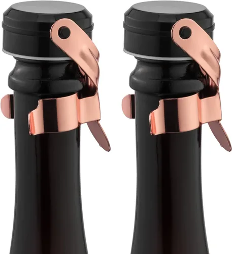 Miniatura 12 de WOTOR Tapones para botella de vino y champán de acero inoxidable con silicona de grado alimenticio, a prueba de fugas, se mantienen frescos