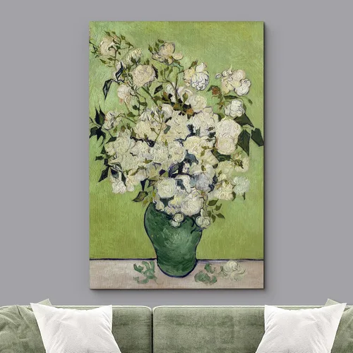 Miniatura 2 de Lienzo decorativo para pared, diseño de Van Gogh 32. Lirios y rosas