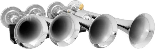 Miniatura 4 de Vixen Horns Train Horn Kit for Trucks/Car/Semi. Complete Onboard System- 150psi Air Compressor, 0.5 Gallon Tank, 4 Trumpets. Super Loud dB. Fits